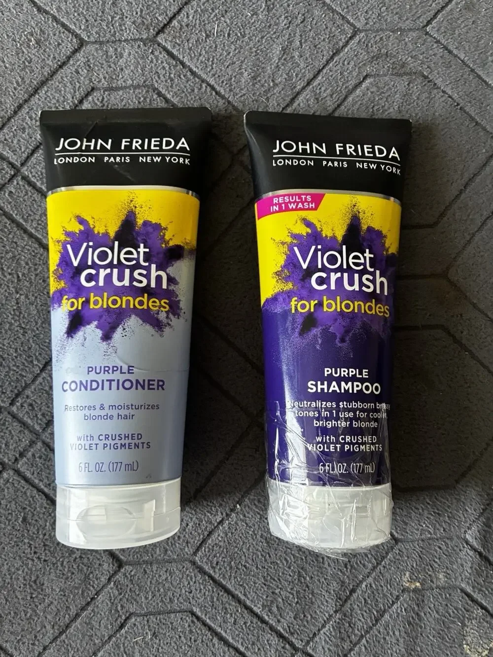 JOHN FRIEDA • Violet Crush for Blondes PURPLE SHAMPOO & CONDITIONER 6 fl oz Each